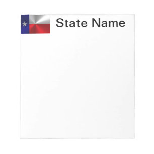 Bloc De Notas Metal cepillado bandera de Tejas