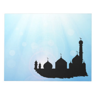 Bloc De Notas Mezquita Silhouette con Sunrays - Notepad