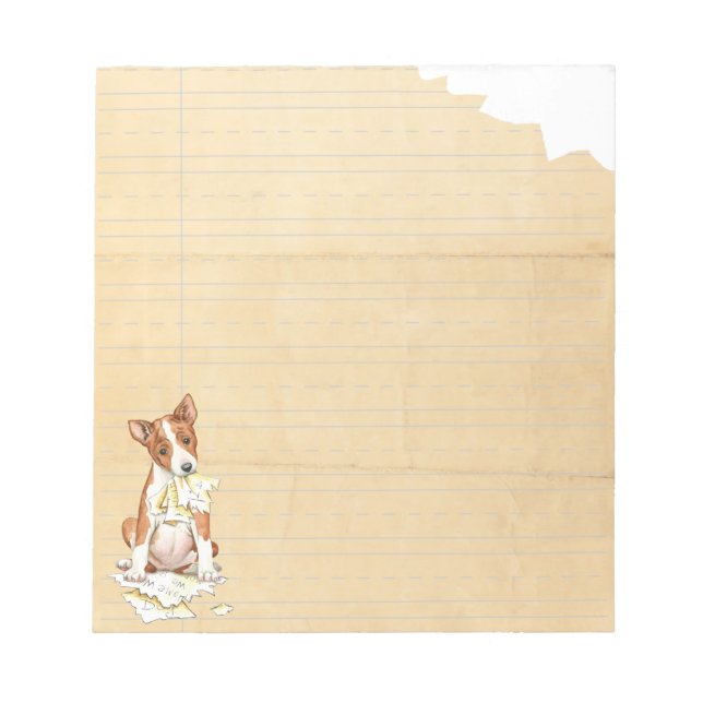 Bloc De Notas Mi Basenji Ate My Homework (Frente)