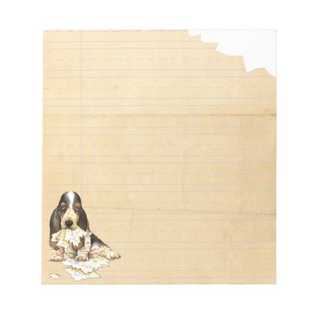 Bloc De Notas Mi Basset Ate My Homework (Frente)