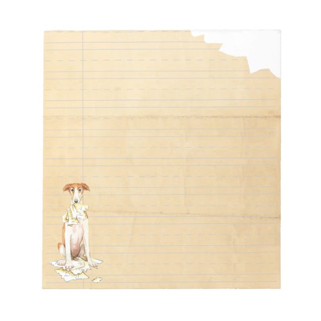 Bloc De Notas Mi Borzoi se comió mi hogar (Frente)