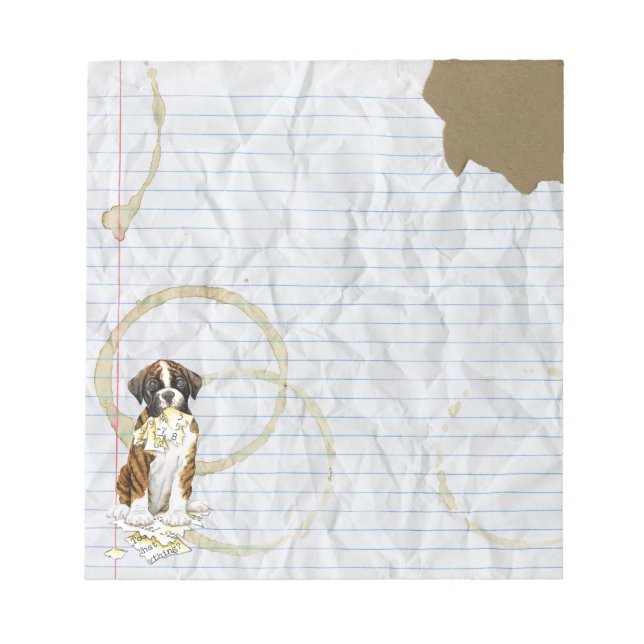 Bloc De Notas Mi Boxer Ate Mi Plan De Lecciones (Frente)