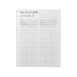Bloc De Notas Mi Futuro Vale La Pena | Regalo Simple de Seguimie