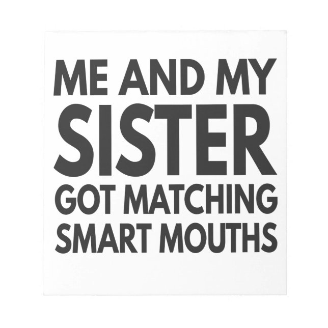 Bloc De Notas Mi Hermana Y Yo Nos Compartimos Bocadillos Intelig (Frente)