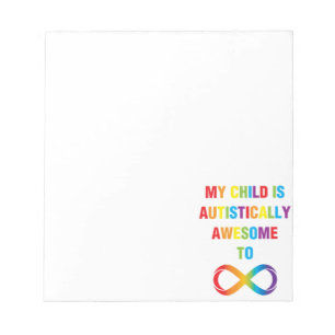 Bloc De Notas Mi hijo es un infinito autista asombroso