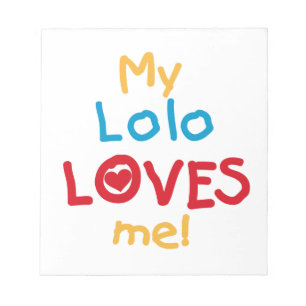 Bloc De Notas Mi Lolo me ama camisetas y regalos