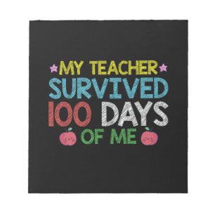 Bloc De Notas Mi maestro sobrevivió al día 100 de mi escuela