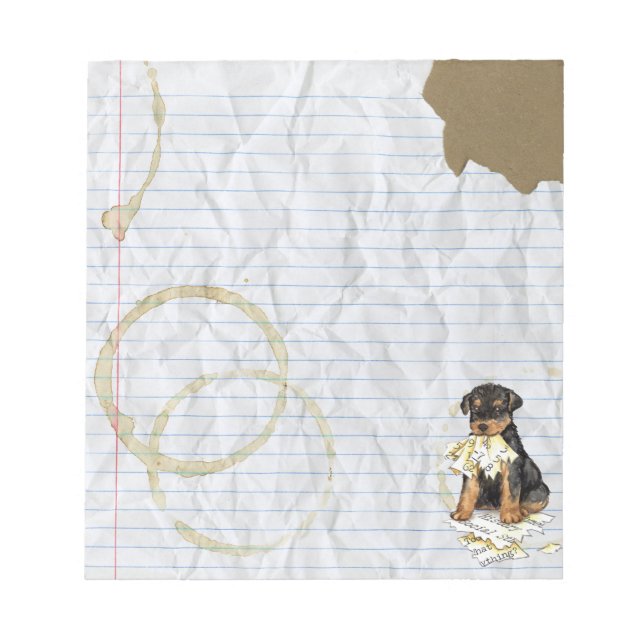 Bloc De Notas Mi plan de clases de Airedale Ate My (Frente)
