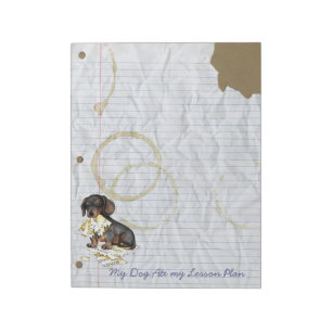 Bloc De Notas Mi plan de clases de Dachshund Ate