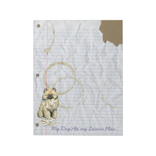 Bloc De Notas Mi plan de clases de Keeshond Ate (Lado Izquierdo)