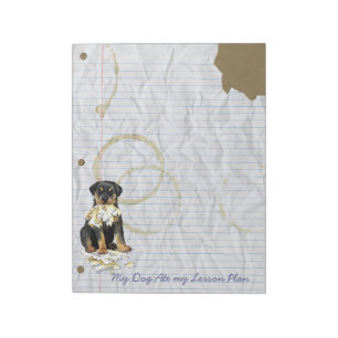 Bloc De Notas Mi plan de clases de Rottweiler Ate My Lesage