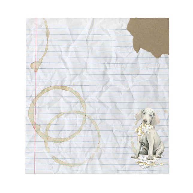 Bloc De Notas Mi plan de clases de Weimaraner Ate Mi (Frente)