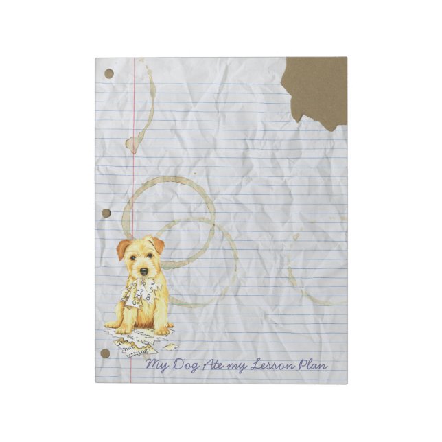 Bloc De Notas Mi Plan de Lecciones de Norfolk Terrier (Lado Izquierdo)