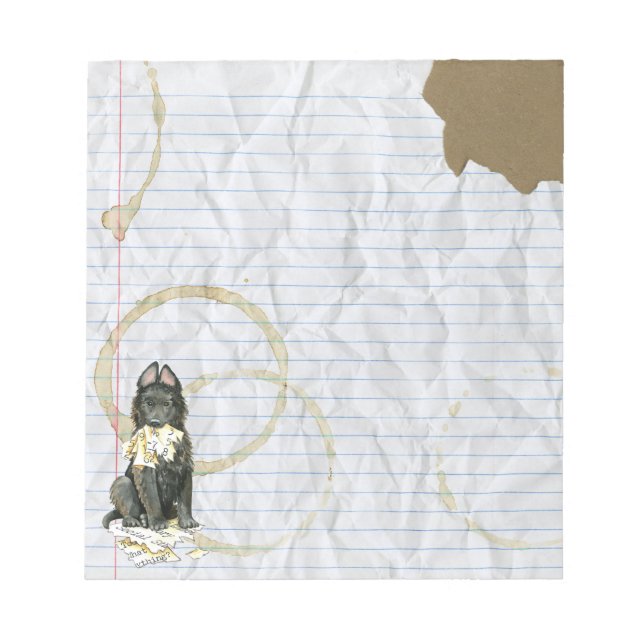 Bloc De Notas Mi Sheepdog belga comió mi plan de lección (Frente)