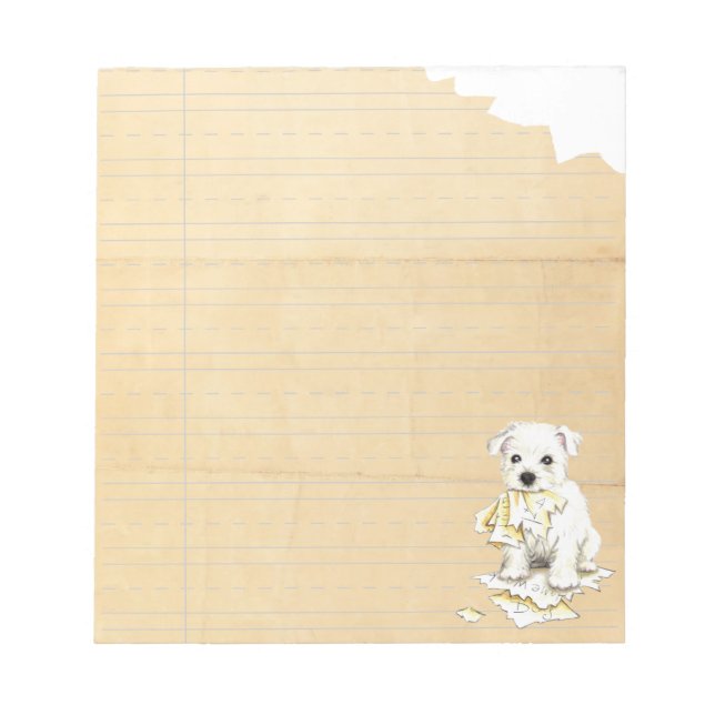 Bloc De Notas Mi Westie comió mi hogar (Frente)