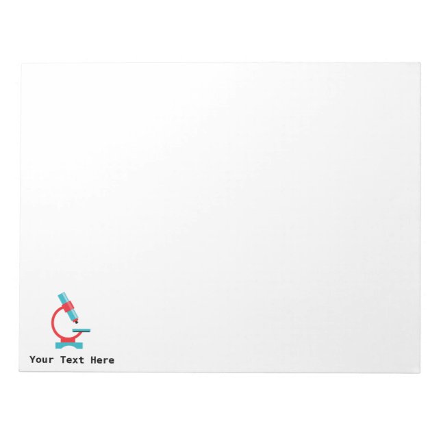 Bloc De Notas Microscopio de biología para profesores de ciencia (Frente)