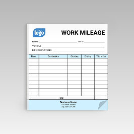 Bloc De Notas Mini Daily Work Mileage Log Sheet Notepad
