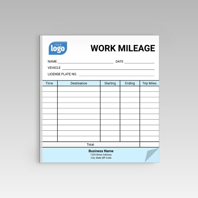Bloc De Notas Mini Daily Work Mileage Log Sheet Notepad (Subido por el creador)