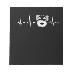 Bloc De Notas Mini Schnauzer Heartbeat Schnauzer Face