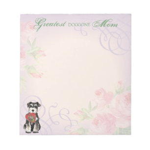 Bloc De Notas Miniatura Schnauzer Heart Mom