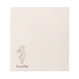 Bloc De Notas Minimal Bunny “Breathe” Notepad