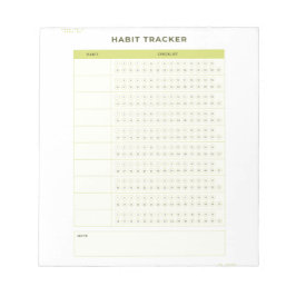 Bloc De Notas Minimal Green Daily Checklist Planner Design