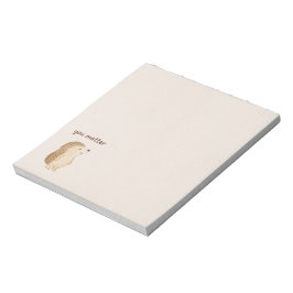 Bloc De Notas Minimal Hedgehog “You Matter” Notepad