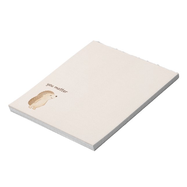 Bloc De Notas Minimal Hedgehog “You Matter” Notepad (Lado Izquierdo)
