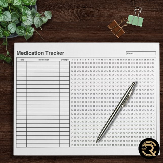 Bloc De Notas Minimal Medication Tracker  (Subido por el creador)
