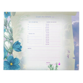 Bloc De Notas Minimal Pastel purple and blue Daily Planner