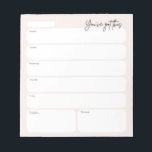 Bloc De Notas Minimal Weekly Planner Notepad<br><div class="desc">Organize your week with calm, clarity, and gentle encouragement. This minimal, neutral weekly planner notepad is designed for a focused, balanced week. Each page provides space for Monday through Friday, a dedicated weekend section, a priorities box, and a flexible header to write the week, month, or even a personal note....</div>