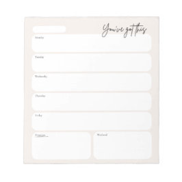 Bloc De Notas Minimal Weekly Planner Notepad