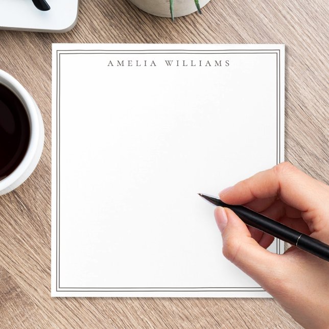 Bloc De Notas Minimalist Brown Monogram Two Border (Subido por el creador)