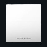 Bloc De Notas Minimalist Grey Ombre Personalized Notepad<br><div class="desc">Minimalist Grey Ombre Personalized Notepad</div>