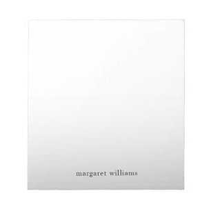 Bloc De Notas Minimalist Grey Ombre Personalized Notepad