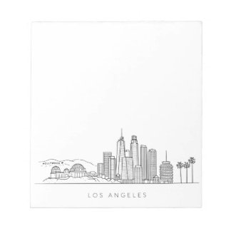 Bloc De Notas Minimalist Los Angeles Skyline Illustration