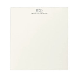 Bloc De Notas Minimalist Monogram Teacher Notepad