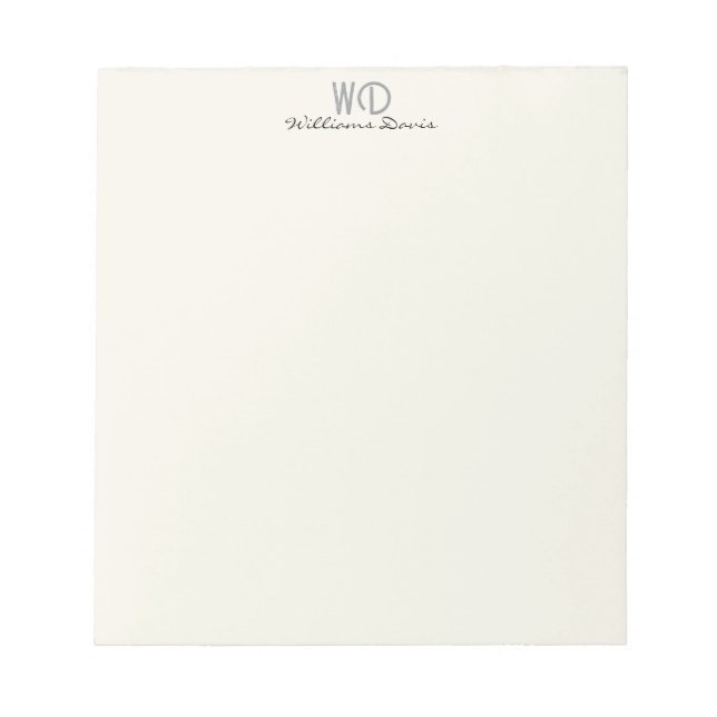 Bloc De Notas Minimalist Monogram Teacher Notepad (Frente)