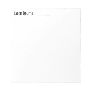 Bloc De Notas Minimalist Name Notepad