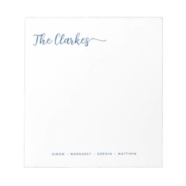 Bloc De Notas Minimalist Navy Blue Family Stationery 