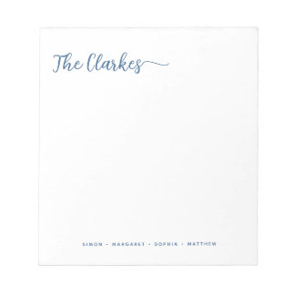 Bloc De Notas Minimalist Navy Blue Family Stationery 