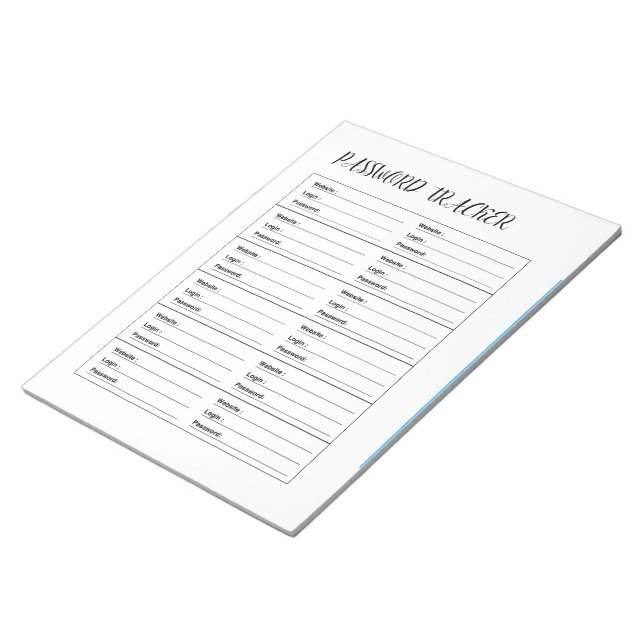 Bloc De Notas Minimalist Password Tracker  (Lado Derecho)
