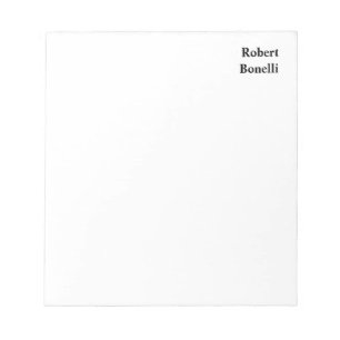 Bloc De Notas Minimalist Plain White Modern