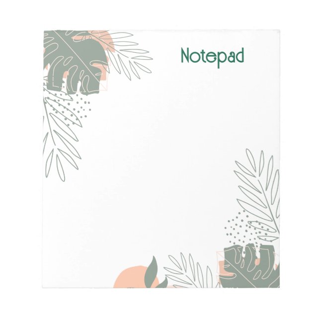 Bloc De Notas Minimalist plant paper notebook (Frente)