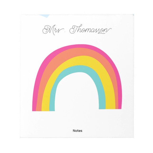 Bloc De Notas Minimalist Rainbow teacher Notepad (Frente)