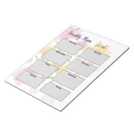 Bloc De Notas minimalist weekly plans