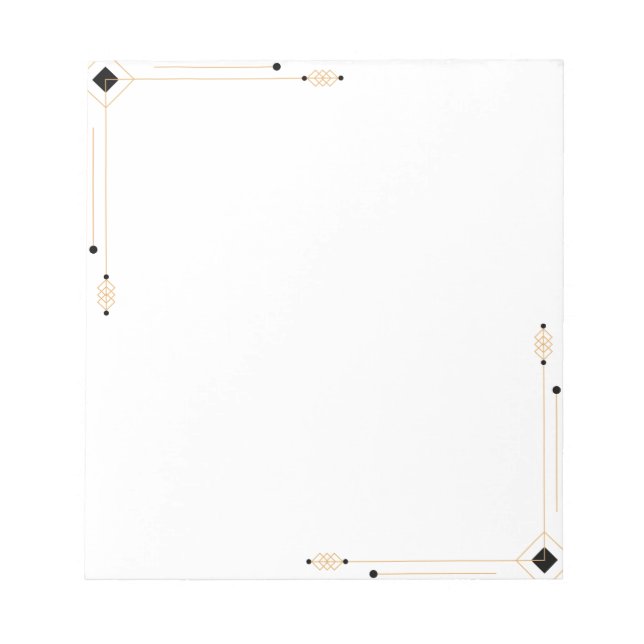 Bloc de notas Minimalista Art Deco (Frente)
