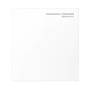 Bloc De Notas Minimalista blanco liso limpio tradicional