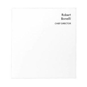 Bloc De Notas Minimalista Blanco Plano Moderno