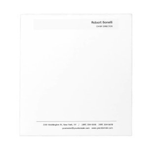Bloc De Notas Minimalista Blanco Plano Moderno